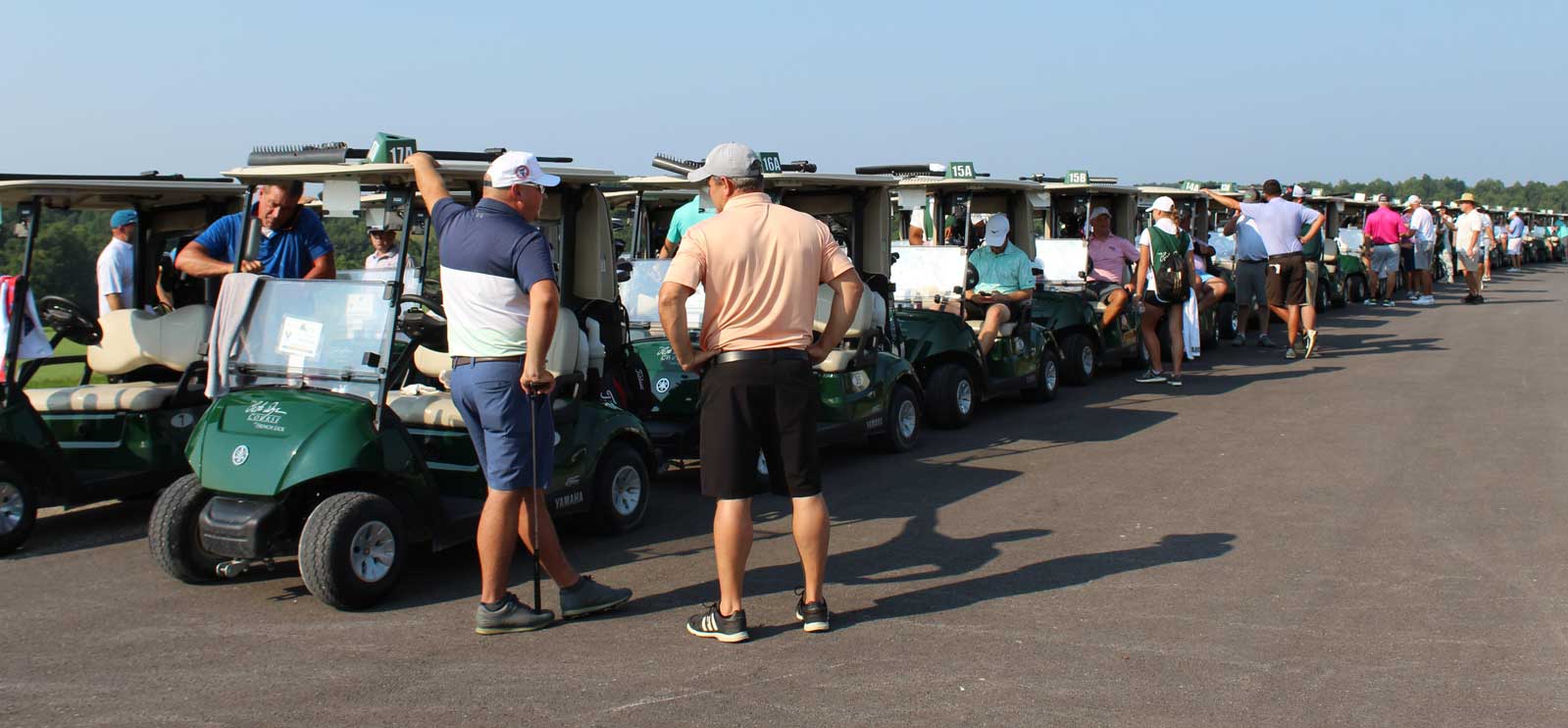 Golf cart line up